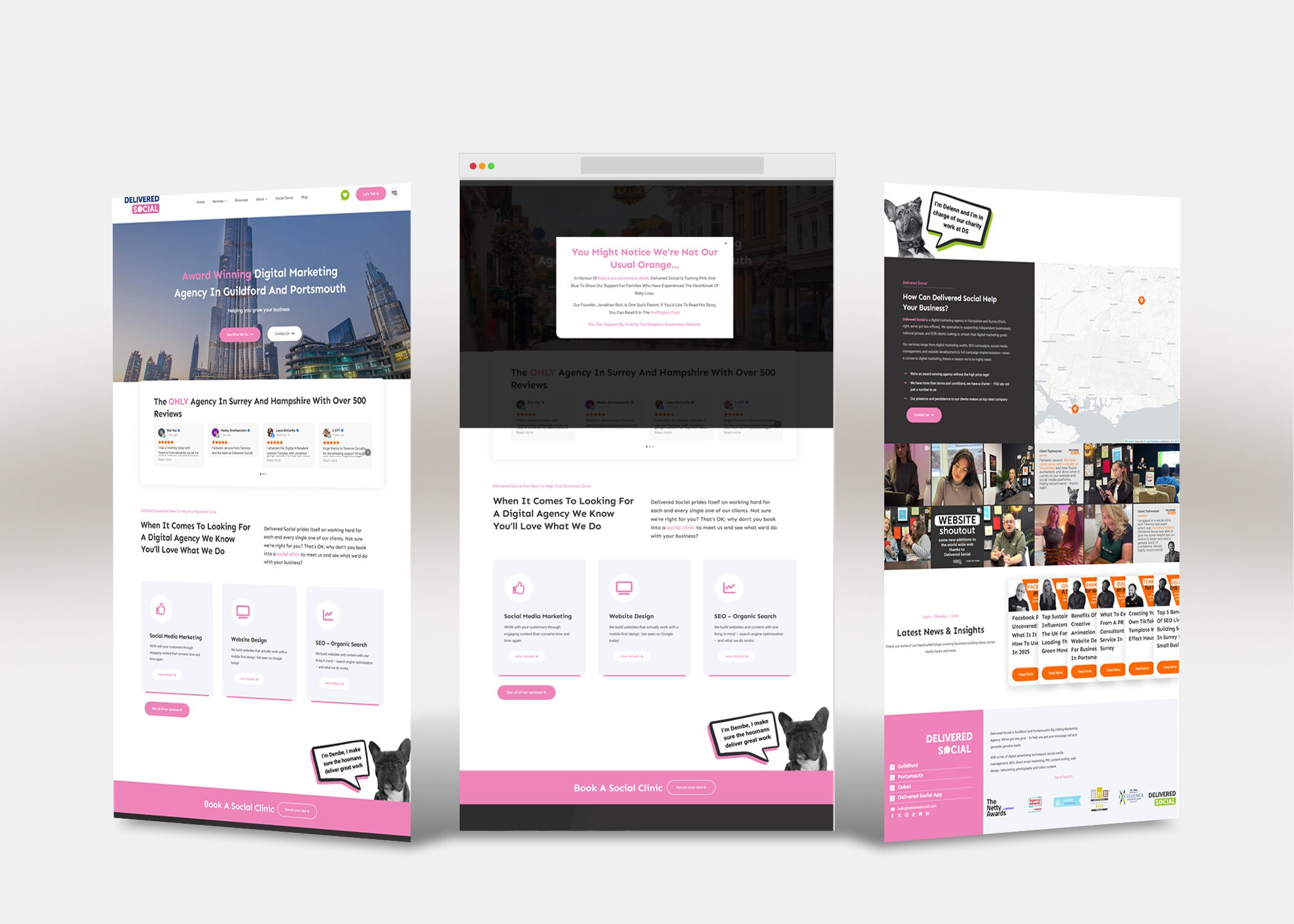 Delivered Social goes pink and blue for babyloss awareness week 2024